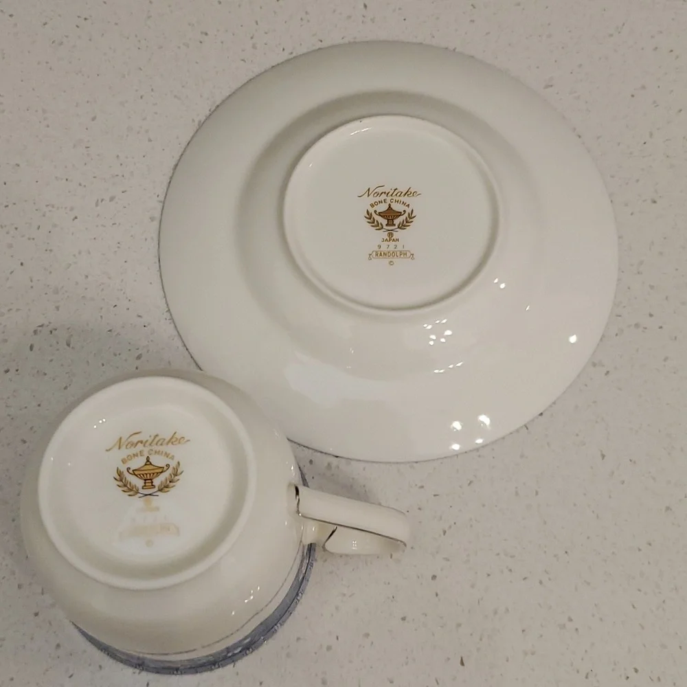 Noritake Randolph Footed Tea Cup & Saucer Japan